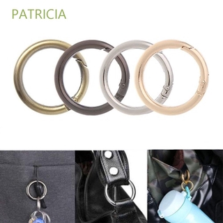 PATRICIA Durable Spring Snap Connection Keyring Hook Buckle Circle DIY Ring Round Handbag Bag Part Hook/Multicolor