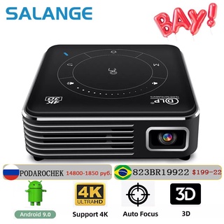 Salange P11 DLP Projector Mini for iPhone Android Mobile Phone Wireless Mirror 4000mAH Battery HD 10
