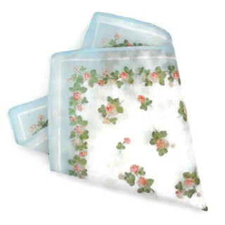 blisty8 Women Ladies Light Color Daily Pocket Square Floral Handkerchief