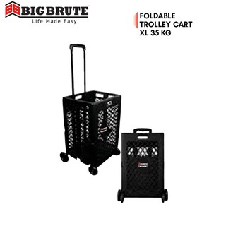 Big Brute Foldable Trolley Cart Shopping Cart XL 35 Kilogram Capacity ( Black )