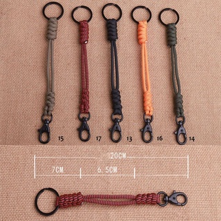 LETTER High Quality Lanyard Rotatable Buckle Self-Defense Parachute Cord Paracord Keychain High Strength New 17 Styles Emergency Survival Backpack Key Ring (7)