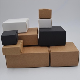 Package, toolDIY Kraft Gift Box White/Brown/Black Paper Small Soap Box Kraft Cardboard Mini Jewelry (1)