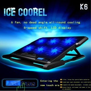New Laptop Cooler 2 USB Ports and Six Cooling Fan Laptop Cooling Pad Notebook Stand for 12-15.6 Inch for Laptop