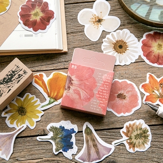 45pcs/box Retro flower/Flower memory boxed stickers Sealing decorative stickers DIY diary stickers