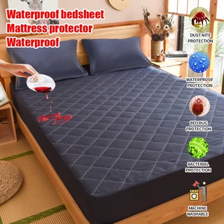 【Ready Stock 】Waterproof Mattress Protector High Quality Waterproof Bedsheet Foam Cover Single/Double//Queen/King Size (1)