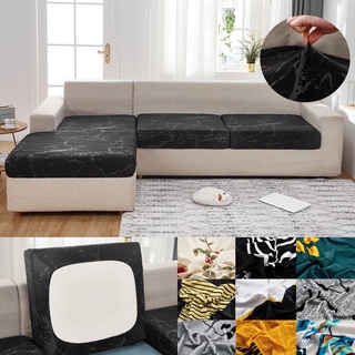 【Ready Stock】DANSUNREVE 1/2/3/4 Seater Sofa Cushion Cover Geometric Seat Cover Printed Black Elastic Half Pack Couch Cushion Cover Stretch Sofa Slipcover【hooking】