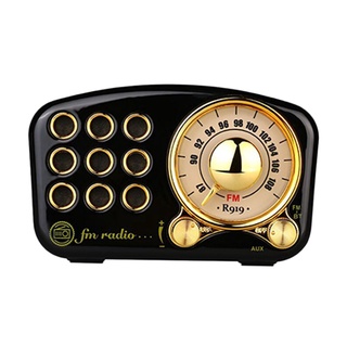 Bluetooth Speaker,Classical Retro Vintage Radio Strong Bass Enhancement Loud Volume MP3 Player for Home Black