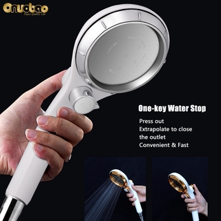 Adjustable Shower One-button Water-stop 90° Rotatable Adjustable Flow Rate Water-saving Removable and Washable Shower Head