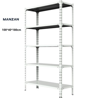 Manzan Storage Rack 5 Metal Layer Size 100cm*40cm*180cm for Warehouse Shelf Storage Supermarket Disp