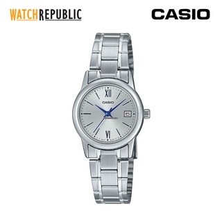Casio Analog Steel Silver Stainless Steel Watch for Women CLTP-V002D-7B3UDF