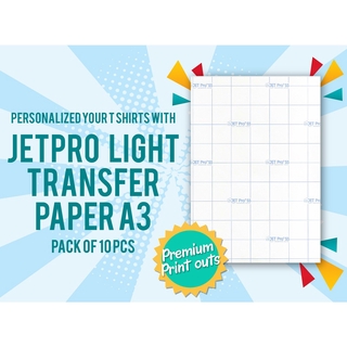 Jetpro Light Transfer Paper A3 Pack of 10