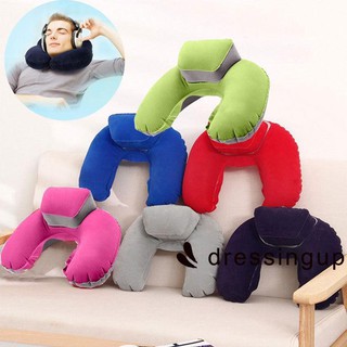 【sale】 ERD-Inflatable Soft Car Travel Head Neck Rest Air Cushion U