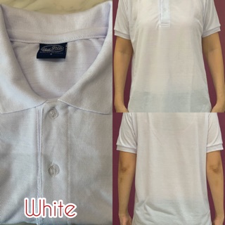 White Comfort Plain Polo Honeycomb Shirt Unisex