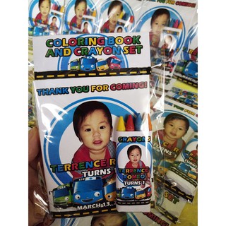 10pcs. Tayo The Little Bus Coloring Books with Crayons