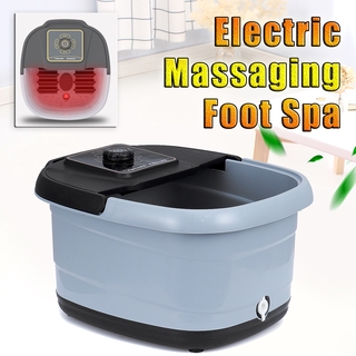 Electric Foot Spa Bath Massager Rolling Vibration Heat Electric Oxygen Bubbles Foot Massage For Relieve Pressure Relaxation 500W