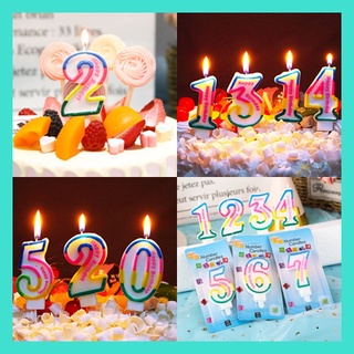 0-9 birthday party decor rainbow number candle party needs supplies cake candle