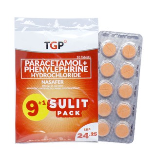 NASAFER TGP Paracetamol + Phenylephrine 500mg/25mg tablet 36+4 promo pack (4 packs/40 tablets)