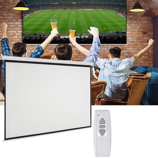 ✸92 inch 16:9 Electric Motorized Projector Screen Foldable Matte White Projection Movie Screen with