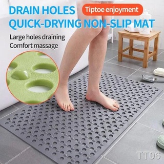 ۞☢∋Giikin Drain Holes Bathroom floor mat Bathtub Shower Quick-Drying PVC Non-Slip Mat (1)