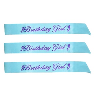 Mermaid Birthday Girl Glitter Satin Sash Mermaid Birthday Girl Ribbons Shoulder Girdle Party Supplies Fashion Decoration Accessories