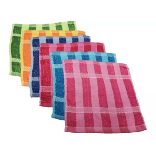 6pcs Color Stripe Towel Cotton Hand Towel