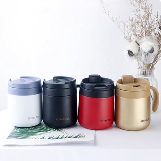 Mark Cup 304 Stainless Steel Mug Office Coffee Cup With Handle Insulation Cup 350ml 500ml (no logo)