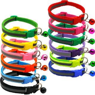 Reflective Pet Collar Cat collars with Bell Safety Buckle Neck for Puppy Dog Cat Pet Accesories