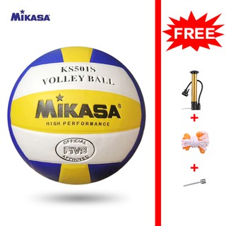 MIKASA SPEEDBALL Tricolor Volleyball Size 5 with Rubber Cover KS501S FIVB Free giveaways