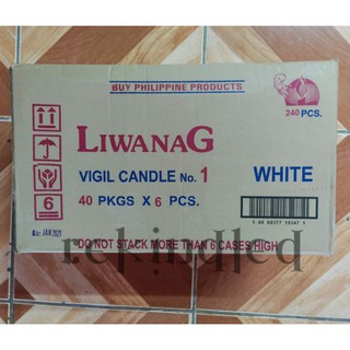 Authentic Liwanag Candles Vigil #1 Box (40 packs per box)