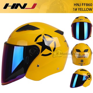 HNJ FF860 Star Motorcycle Helmet Half face Tinted Visor Mototribe HNJ Helmet