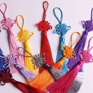 10pcs Chinese Knot Tassel Lucky knot Diy Craft Material Handmade Hanging spike Anti-wrinkle Bookmark Accessories