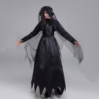 TELOTUNY Women Cosplay Show Halloween Witch Ghost Death Costumes Party Festival Clothing Cosplay