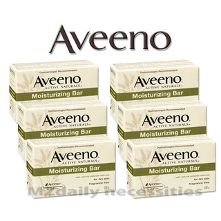 ( SET OF 6 ) Aveeno Moisturizing Bar Soap 100g