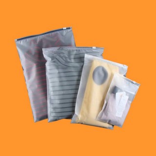 wholesale : resealable reusable semi clear frosted plastic zip pouch