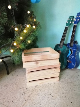 Wooden box crate gift box