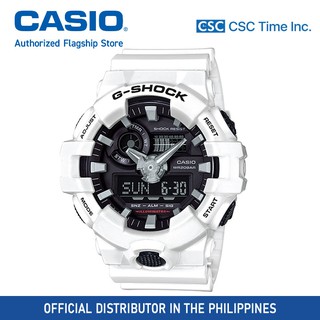 Casio G-Shock (GA-700-7ADR) White Resin Strap Shock Resistant 200 Meter World Time Watch