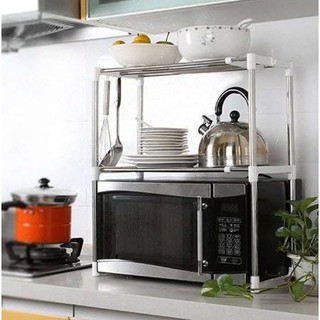 ENC Stainless Steel Microwave Oven Rack Multi-function Kitchen Shelves Shelf Storage Adjustable
