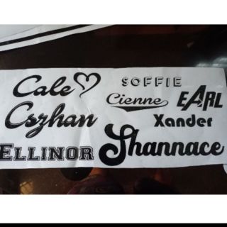 personalize name decals