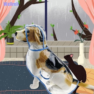 Wallrell> Waterproof Dog Raincoat With Hood Transparent Pet Dog Rain Coat Clothes For Pet