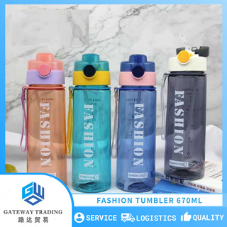Fashion Tumbler Water Bottle 670ml Transparent Tumbler Drink Bottle Tumbler With Straw