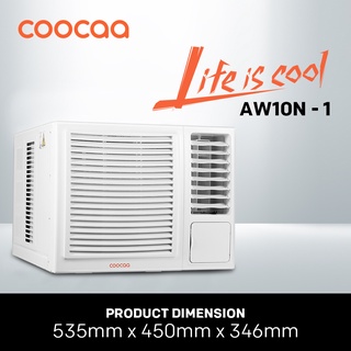 Coocaa AW10N-1 Aircon Air Purify Window Type 1.0hp Remote R32 Side Discharge 220-230V, 1Ph, 60Hz (3)