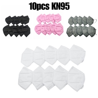 KN95 White Face Mask (10pcs Set) Disposable Multilayer Protective Disposable Face Mask Colored
