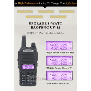 Baofeng UV 82 Walkie Talkie VHF UHF 8W Radio Station Telsiz 10KM Dual PTT UV-82 Walkie-talkies UV82 (5)