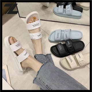 【ZLACK】New Cool Two Strap Rubber Sandals Slippers For Womens slippers