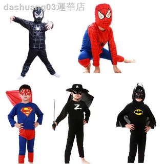 Kids Girls Boys Spiderman Costume Black Red Spiderman cosplay Batman Superman Costume