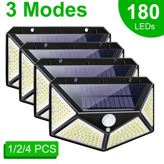180 100 LED Solar Light Outdoor Solar Lamp with Motion Sensor Solar LED Light Waterproof Sunlight Po