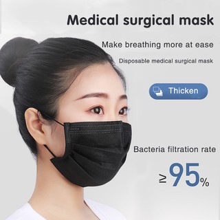 10/20/50PCS Surgical Face Mask Disposable Medical Face Masks 3Ply Quliaty Mask Black/Blue
