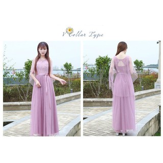 Women Elegant Pink Wedding Evening Gown Bridmaid Dress (8)