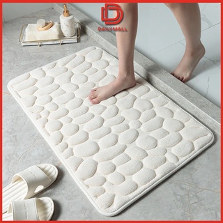 Cobblestone Embossed Bathroom Bath Mat Non-slip Carpets Bathtub Shower Room Doormat Memory Foam Pad (1)