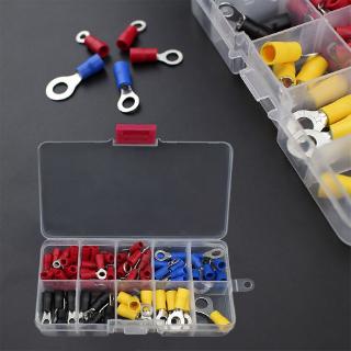 105PCS RV Ring Terminal Electrical Crimp Connector Kit Set With Box Copper Wire Insulated Cord Pin End Butt (4)